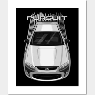 Ford FPV Pursuit UTE - Silver - White Stripe Posters and Art